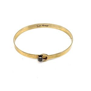 Phillips House love always diamond & 14k yellow bangle bracelet gold SZ 8 $2100